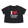 thumbnail image 3 of I Love (Heart) Latino Guys | Women's Flowy Crop-Top | 3 Colors, 3 of 7