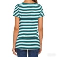 thumbnail image 5 of Axiiglly Striped Short Sleeve Tops for Women Relaxed Fit Basic Tees Soft and Stretch, S-2XL, 5 of 6