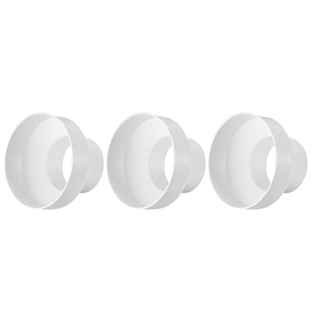 3X Ventilation Pipe Reducer Adapter Pipe Air Duct Adapter Pipe Connector for Inline Ventilation System(110-100mm)