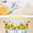 thumbnail image 6 of Kitchen Curtains Valances, Rod Pocket Valances for Windows, Small Window Treatment Valances for Window, Living Room,Bedroom, Bathroom, 54" W x 18" L, Sunflowers (1 Panel), 6 of 6