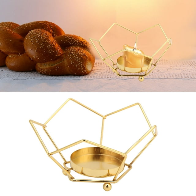 Gold Tealight Holder, Candle Holder Anti Rust Electroplating Decorations for Home for Dining Table