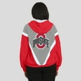 thumbnail image 5 of Women's WEAR by Erin Andrews Scarlet/Gray Ohio State Buckeyes Colorblock Full-Zip Hoodie Windbreaker Jacket, 5 of 5