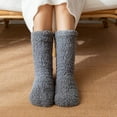thumbnail image 2 of ameIAEA Womens Fuzzy Slipper Socks Winter Non Slip Thermal Soft Fleece Lined Warm Home Socks, 2 of 3