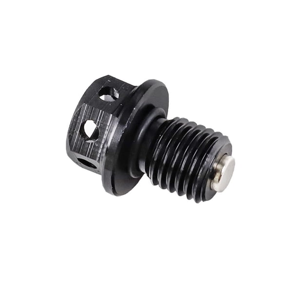 Riwesomey Tornillos de tuerca de drenaje de aceite para motocicleta M12 ATVs, tornillos para motocicleta, pieza de repuesto, accesorio de Accesorios para motos Negro