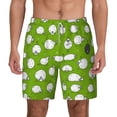 thumbnail image 3 of Uemuo Funny Sheep Doing Yoga Pattern Mens Swim Trunks Quick Dry Board Shorts with Mesh Lining, Stretch Beach Shorts Quick Dry No-Chafing Board Shorts-X-Large, 3 of 9