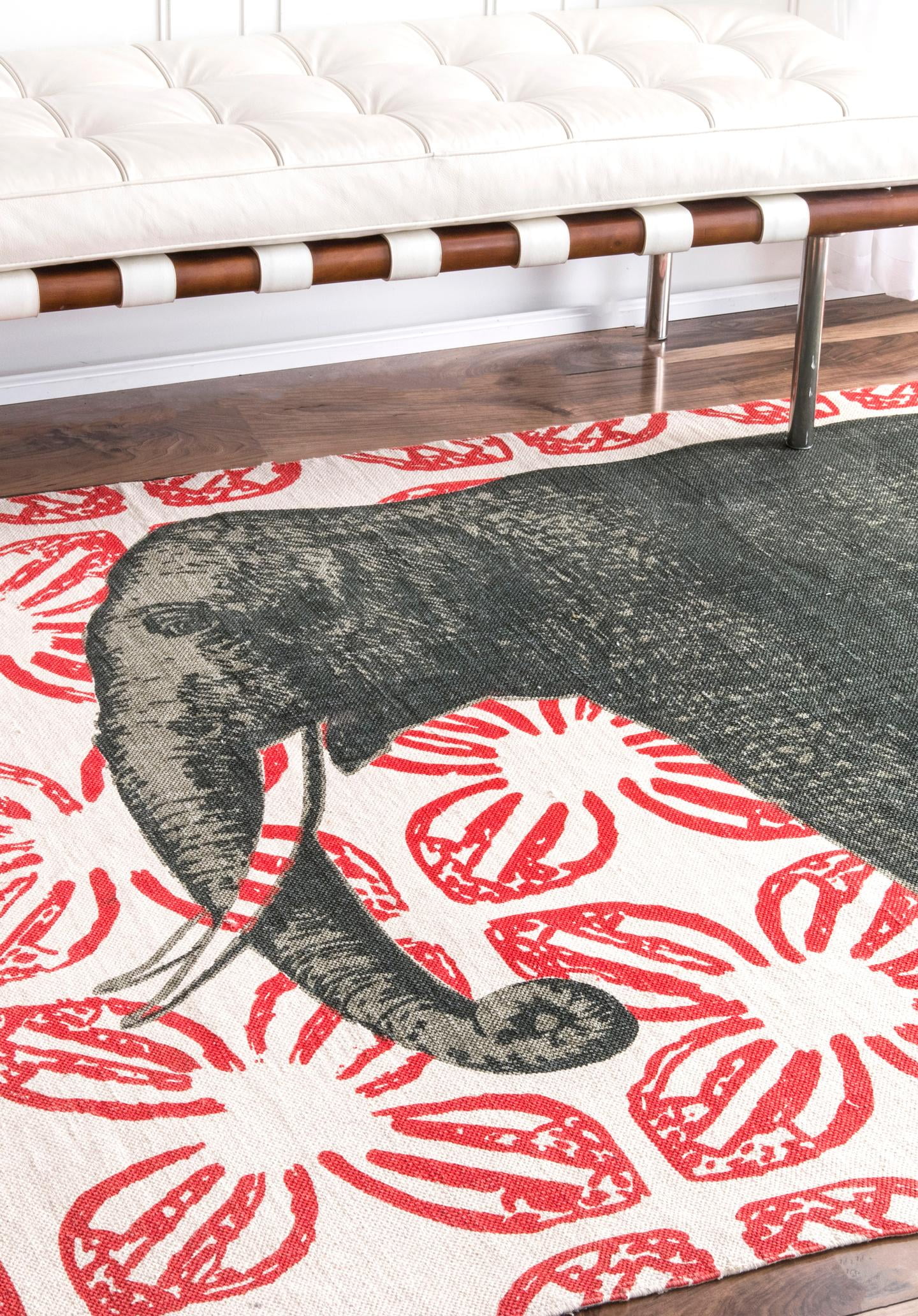nuLOOM Thomas Paul Flatweave Cotton Elephant Area Rug or Runner