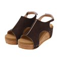 thumbnail image 3 of IUJSOY Womens Platform Wedge Sandals Comfortable Open Toe Cork Footbed Retro Suede Summer Shoes, 3 of 9
