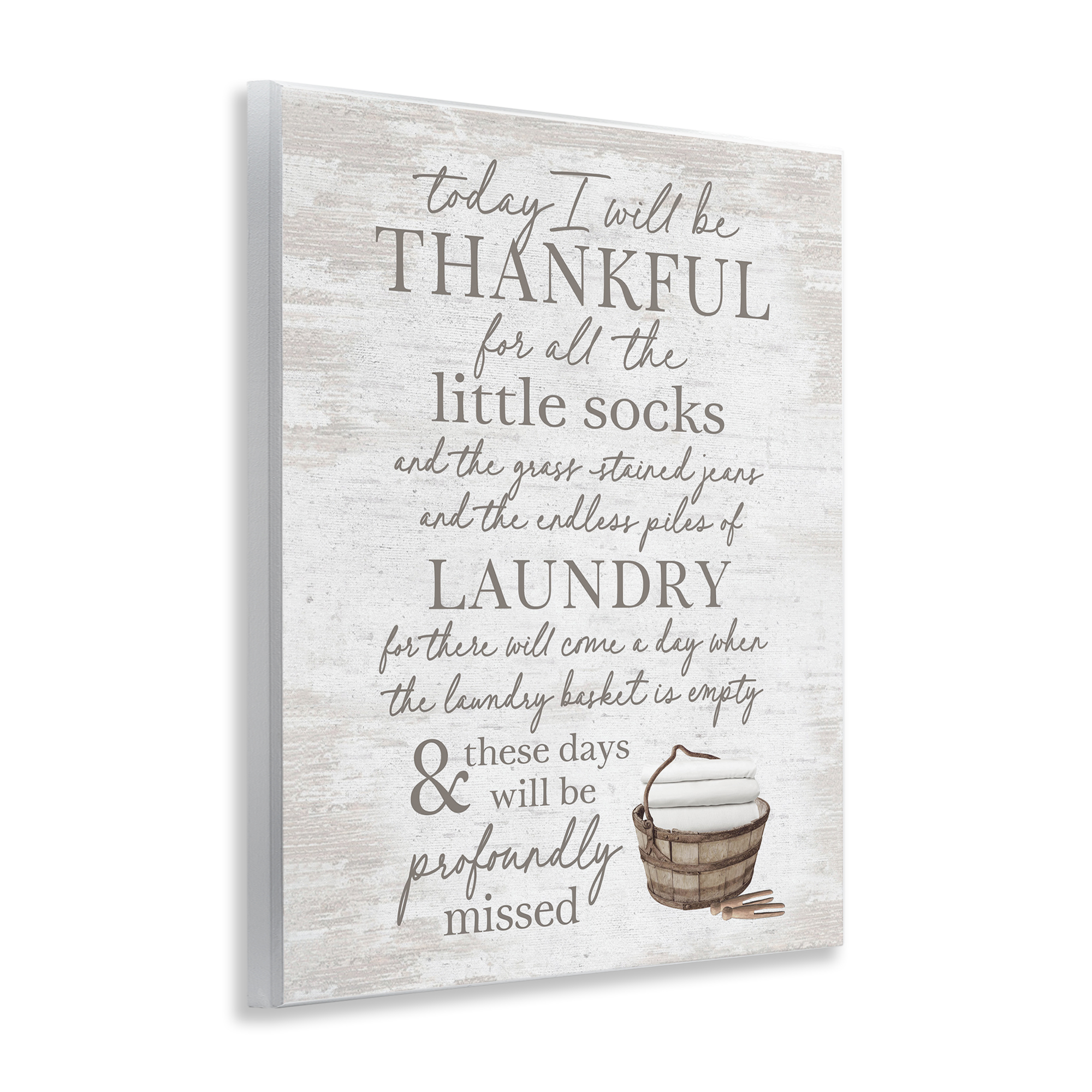 Stupell Industries Heartfelt Laundry Phrase Typography Painting Unframed Art Print Wall Art, 11 x 14