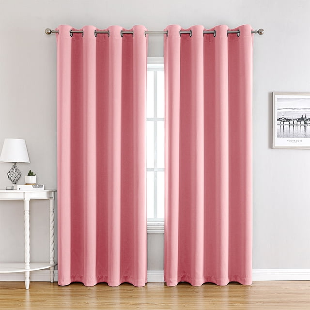 Wosthever 2 unidades/juego de parasoles de sombreado y aislamiento que proporcionan privacidad y comodidad, cortinas de aislamiento térmico Sombras de ventana rosa 132*160
