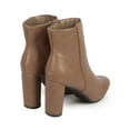 thumbnail image 4 of New Women Breckelles Linda-21 Leatherette Almond Toe Block Heel Tailored Bootie, 4 of 5