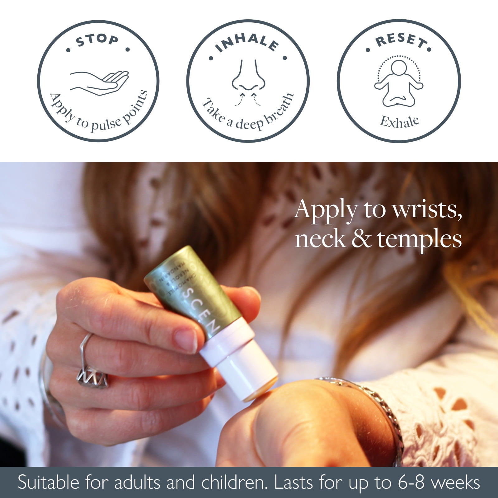 Scentered SLEEP WELL & DE-STRESS Aromatherapy Essential Oils Balm Gift Set - For Restful Sleep & Relaxation - All-Natural Blends of Lavender, Ylang Ylang, Cedarwood, Chamomile