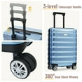 thumbnail image 5 of CAMSCH 3 Piece Luggage Sets, ABS Hardside Carry On Luggage, Spinner Wheels, TSA Lock, Airline Approved, Lightweight Durable Suitcase,(20"24"28"）, 5 of 8