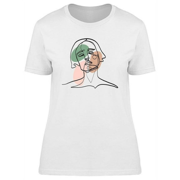 Woman Face Sketch T-Shirt Women -Image by Shutterstock, Female Medium