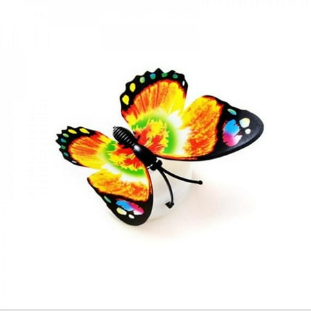 

[Big Sale!!!]Colorful Pasteable Night Light Decoration Butterfly Light Craft Small Gifts Plastic + Electronic Components Built-In Battery