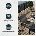 thumbnail image 4 of Walsunny 3 Piece Outdoor Patio Furniture Set Textilene Patio Bistro Set with Coffee Table for Balcony Porch and Apartment Light Grey, 4 of 9