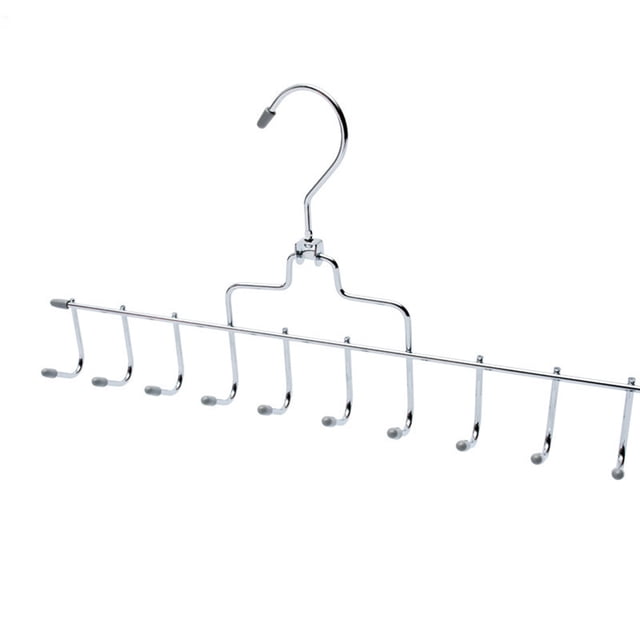 10 ganchos de acero inoxidable,soporte para cinturón,cinturón para el hogar,eslinga para corbata,colgador multifuncional,bufanda colgante,bufanda de seda,almacenamiento