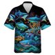 thumbnail image 3 of Camisas hawaianas de playa para hombre con estampado 3D de tiburón divertido gráfico de animales Aloha Festival Camisa de manga corta con solapa para surfear vacaciones, 3 of 5