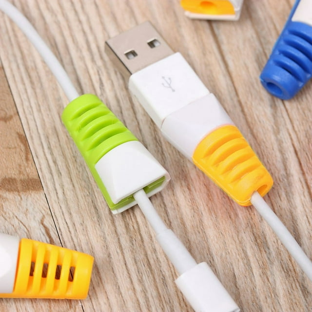 2Pcs Anti Breaking Phone Charging Cable Data Cord Wire Protective Cover Sleeve
