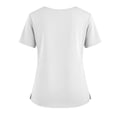thumbnail image 3 of Scrub Tops for Women Breathable Stretch Fabric V-Neck Scrub Shirts, 4 Pocket Comfortable Scrub Tops White 2XL, 3 of 4