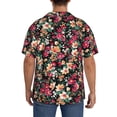 thumbnail image 3 of Sikiie Many Kind Of Flowers Men's Wrinkle Free Untucked Cuban Shirt Business Casual Button Down Shirts Short Sleeve Shirt3X-Large, 3 of 5