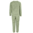 thumbnail image 4 of Hugcore Sleep Sets for Women Womens Pajama Sets Fleece Pajamas Comfortable Pullover Tops Sleep Pants Lounging Warm Sleepwear Soft Pjs for Women Set, Green, XL, 4 of 6