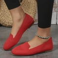 thumbnail image 2 of YLYL Women's Ballet Flats Knit Round Toe Slip on Low Heel Soft Lightweight Casual Penny Loafers, 2 of 7