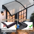thumbnail image 5 of Yescom 2PCS 40"x40" Door Window Awning Whole One-piece Polycarbonate UV30+ Outdoor Rain Snow Protection White Board, 5 of 9