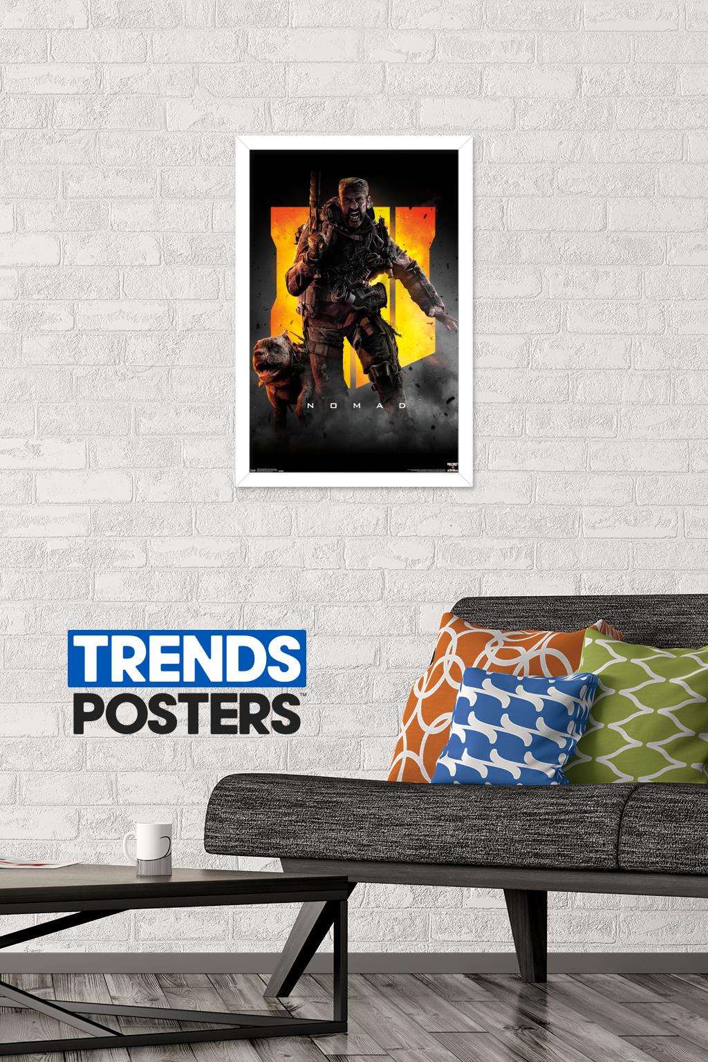 Call of Duty: Black Ops 4 - Nomad Key Art Wall Poster, 14.725" x 22.375", Framed