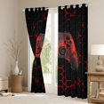 thumbnail image 3 of jejeloiu 3D Console Gamers Blackout Curtains Set of 2 (52x84 Each),Retro Honeycomb Hexagon Window Curtains,Red Black Geometric Curtains and Drapes For Boy,Super Cozy Room Decor, 3 of 6