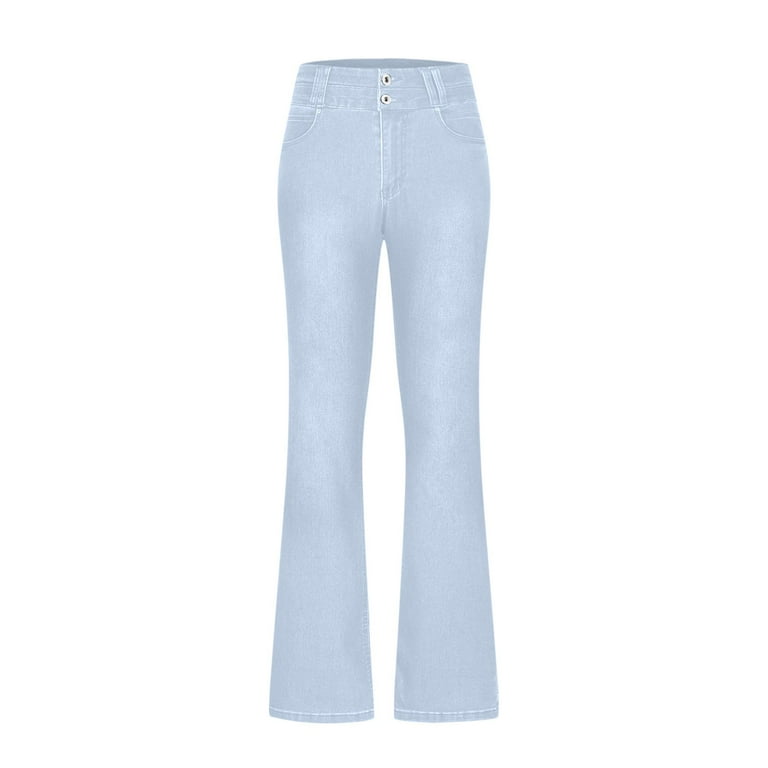 Holiday Deals UTSJKR Women High Waist Stretch Bootcut Jeans with