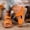 #0147-Orange, variant on Xucatan Women's Wedge Sandals, Adjustable Strap Peep Toe Beach Footwear, Cushioned Sole Casual Shoes, Versatile Spring Summer Style for Daily Wear Gift