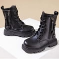 thumbnail image 4 of LvhaoGJOB Ankle Boots for Kids Lace-Up Design Side Zipper ankle boots short boots All Season Footwear, 4 of 9