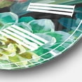 thumbnail image 3 of DesignArt Floral Succulents Large Wall Clock, 3 of 4