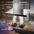 thumbnail image 6 of Island Range Hood 36 Inch, 700 CFM kitchen Hood with Dual-Sided Touch/Gesture/Remote Control, Ceiling Mount, Convertible Ducted/Ductless, 3-Speed Fan, 3 Stainless Steel Baffle Filters, 6 of 12