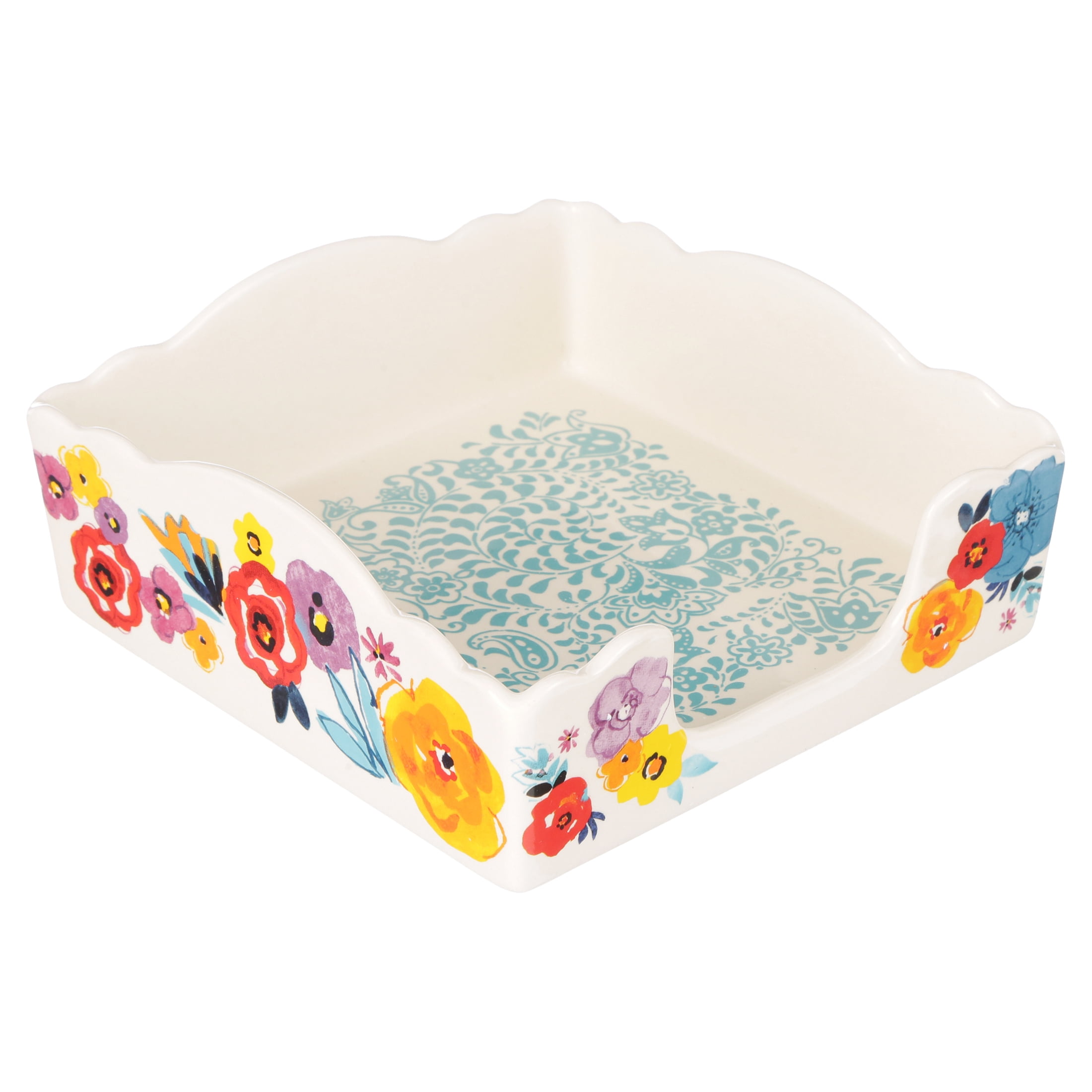 The Pioneer Woman Flea Market 5-Piece Stoneware Coasters & Napkin Box Set