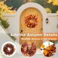 thumbnail image 4 of Fall Wreath Decoration Thanksgiving Front Door Decor Artificial Rustic Leaf Wreath Farmhouse Pumpkin Sunflower Home Wall Window Festival Wedding Décor 16.9" Design 5, 4 of 8