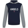 thumbnail image 2 of Men's Levelwear Navy Los Angeles Angels Throwback Carve Ultimate Hoodie, 2 of 3