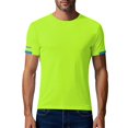 thumbnail image 4 of Mens Shirts, Awwp Mens Workout T-Shirts Quick Drying Athletic Short Sleeve Crew Neck Running Gym Tee Tops Green XXXL, 4 of 9
