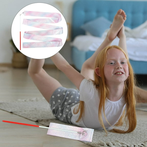 GOOHOCHY  2 Pcs Gymnastic Ribbon Dance Props for Artistic Gymnastics Child