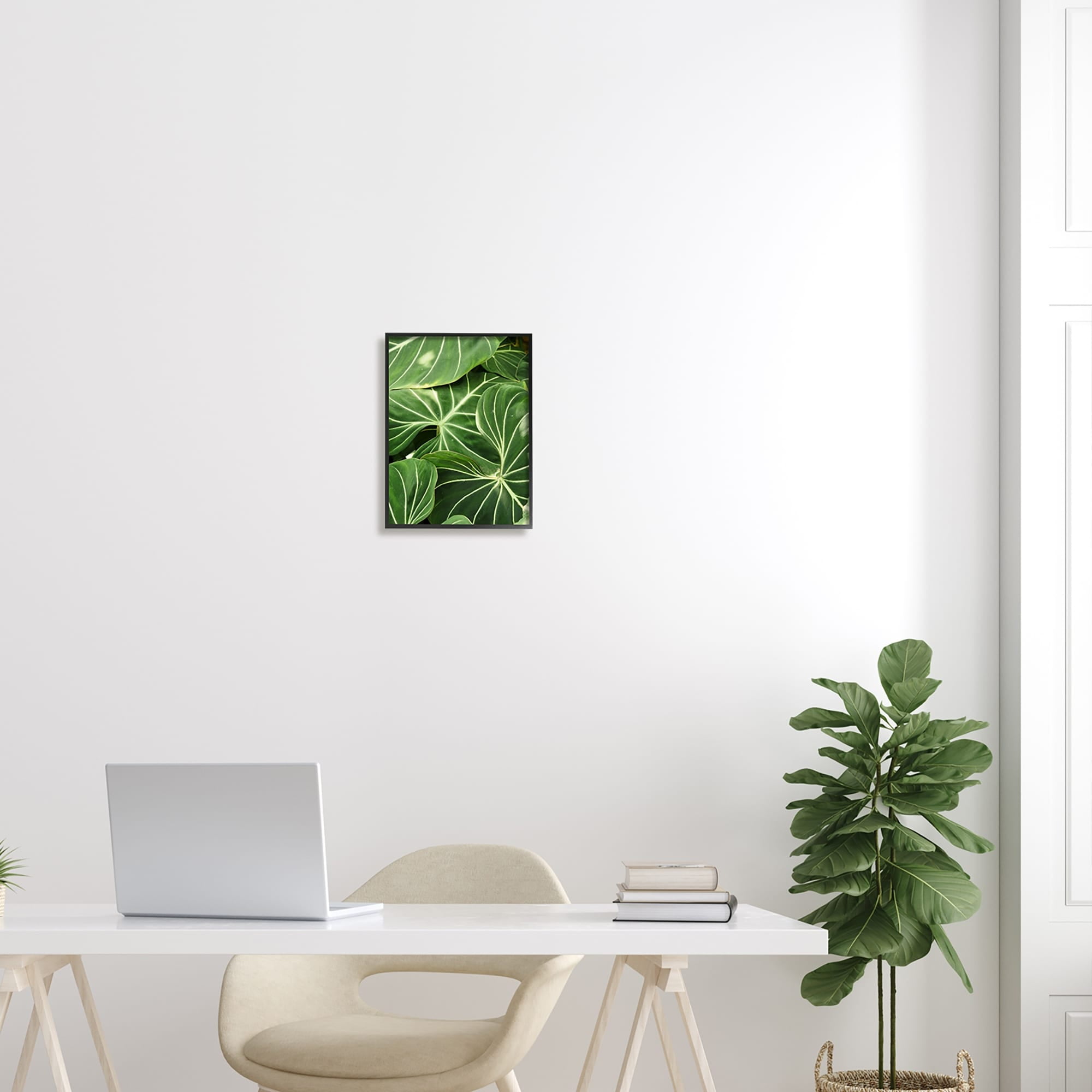 Stupell Industries Lush Green Leaves Vegetation Tropical Plant Photography Photograph Black Framed Art Print Wall Art, Design by Gail Peck
