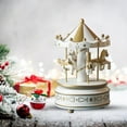 thumbnail image 5 of Aixig Christmas Musical Carousel Carousel Horse Home Decoration 6.3inch (White), 5 of 6