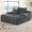 Single Gray, variant on FFH 65"L Chaise Lounge Chair Indoor, Plush Cloud Couch Boneless Sleeper Sofa with Cup Holders and Side Pockets, Green