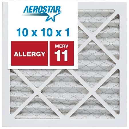 

Aerostar 10x10x1 MERV 11 Pleated Air Filter AC Furnace Air Filter 2 Pack