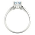 thumbnail image 4 of 1 ct Marquise Cut Natural Swiss Blue Topaz Solitaire 18K White Gold Womens Engagement Ring, 4 of 5