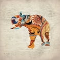 thumbnail image 2 of Kimberly, Allen 26x26 White Modern Wood Framed Museum Art Print Titled - Elephant Orange 1, 2 of 4