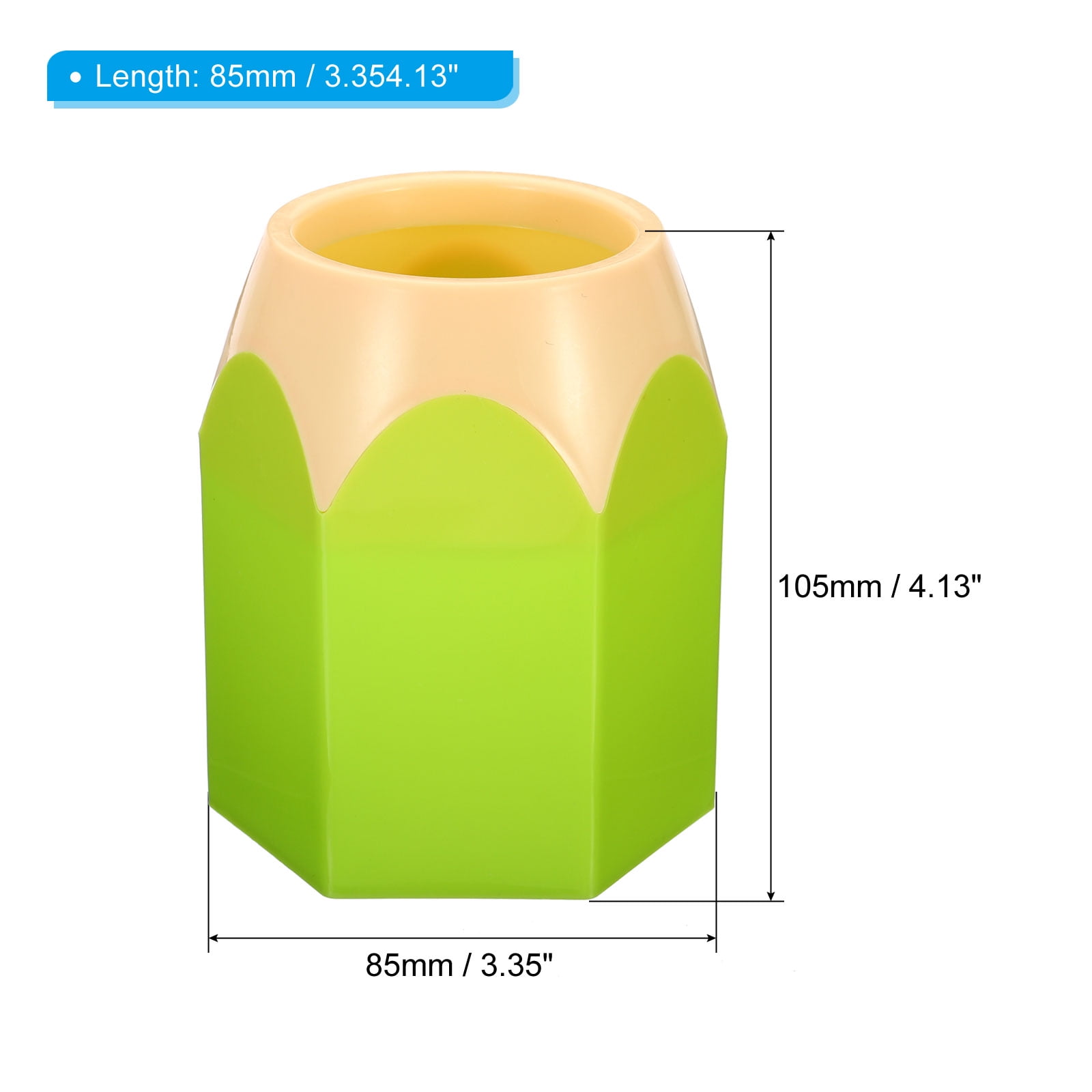 Unique Bargains Cute Pencil Holders Pencil Shape Desktop Organizers Green