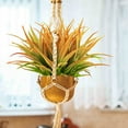 thumbnail image 3 of ZOELNIC Artificial Fake Grass, 4pcs Outdoor Faux Grasses Plastic Plants Greenery UV Resistant for Outside Home Windowbox Garden Office Patio Hanging Planter Front Porch Décor (Yellow), 3 of 6