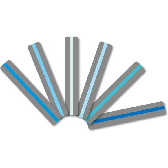 Zhuge 6 piezas de marcadores de plástico de colores con superposición de resaltado, resaltador colorido, marcadores de colores, tiras resaltadoras para libros, ayudas de lectura para disléxicos