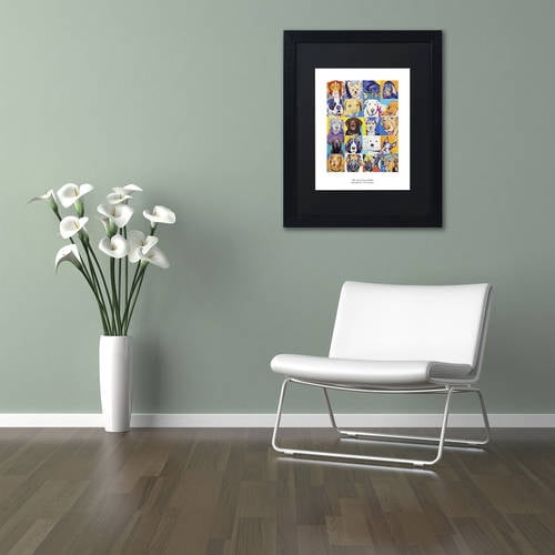 Trademark Fine Art "Colorful Attitudes Poster" Canvas Art by Pat Saunders-White, Black Matte, Black Frame