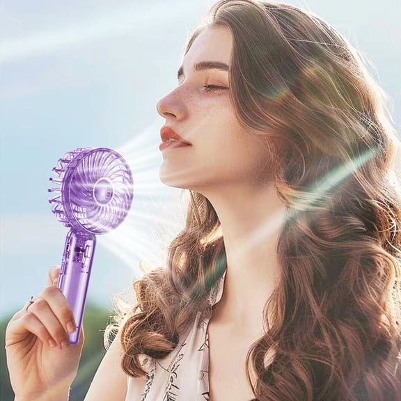 Portable Handheld Fan USB Rechargeable Mini Fan, Lightweight Personal Cooling Fan with 3 Speed Wind Long Battery Life, Quiet Small Fan for Students Office Travel Outdoor